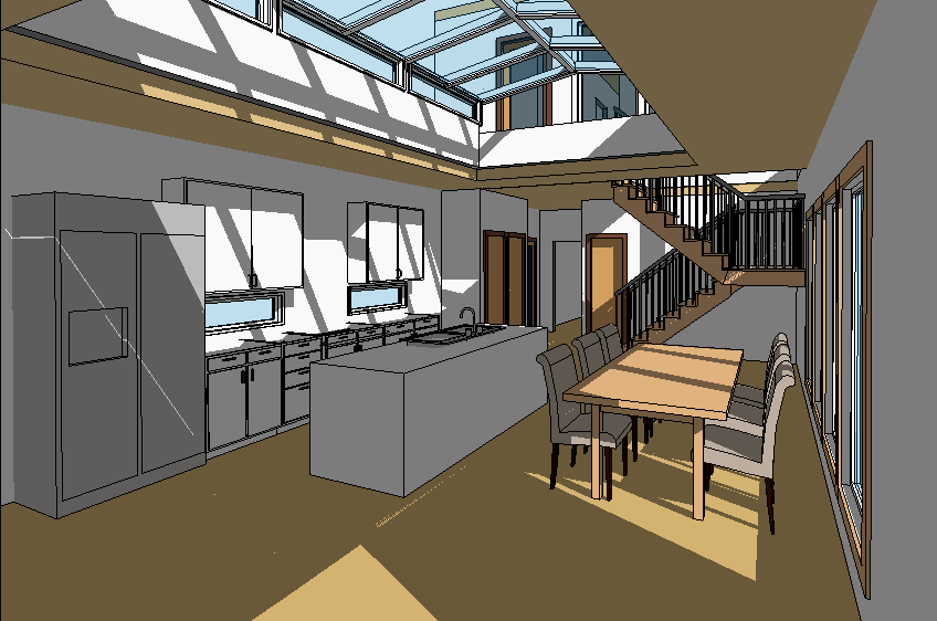 Rendering of Floating Home Interior